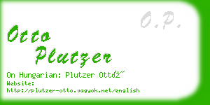 otto plutzer business card